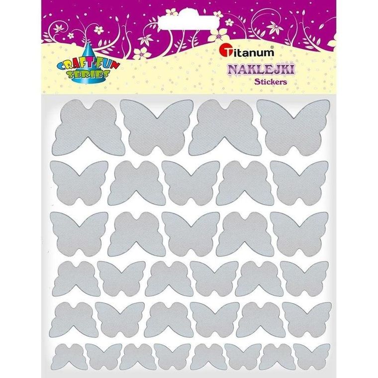 Titanum, naklejki materiałowe motyle 34 szt.