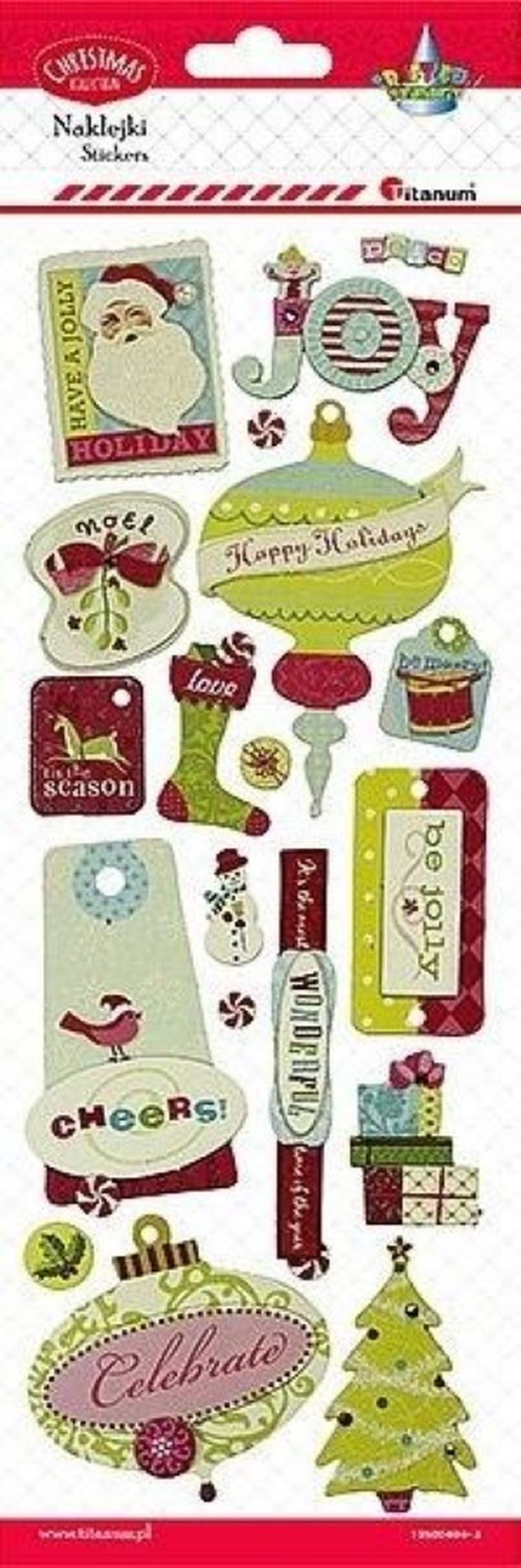 Titanum, naklejki papierowe, 3D