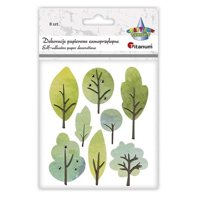 Titanum, naklejki papierowe 3D, drzewa