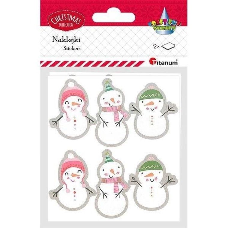 Titanum, naklejki papierowe, bałwanki