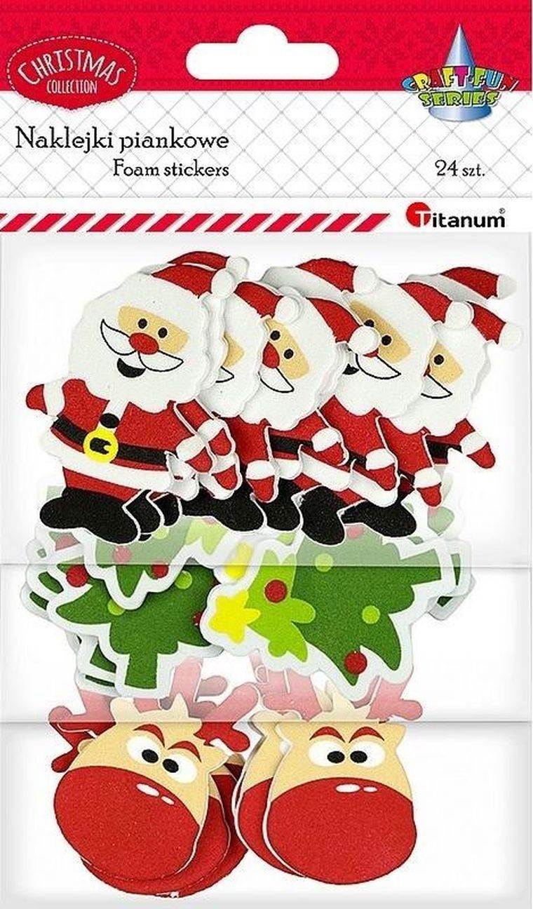 Titanum, naklejki piankowe, 24 szt.