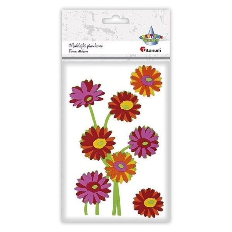 Titanum, naklejki piankowe, biedronki, liście, 76 szt.