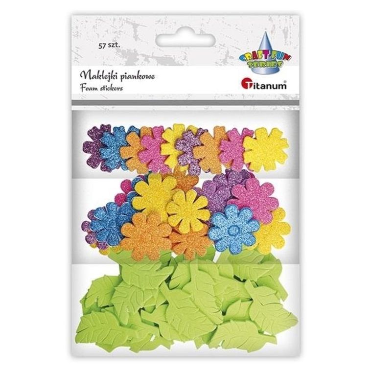 Titanum, naklejki piankowe, kwiaty i listki