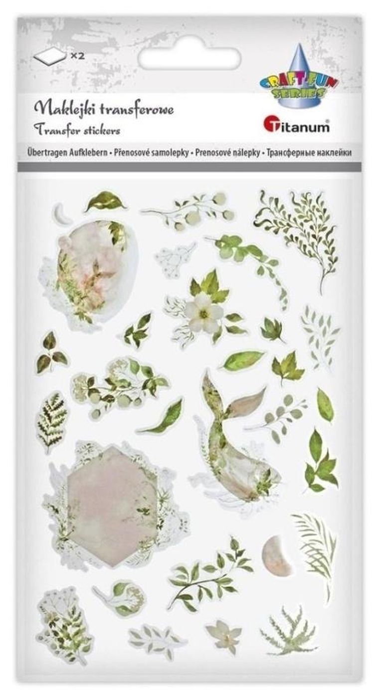 Titanum, naklejki transferowe, zielone, 2 plansze