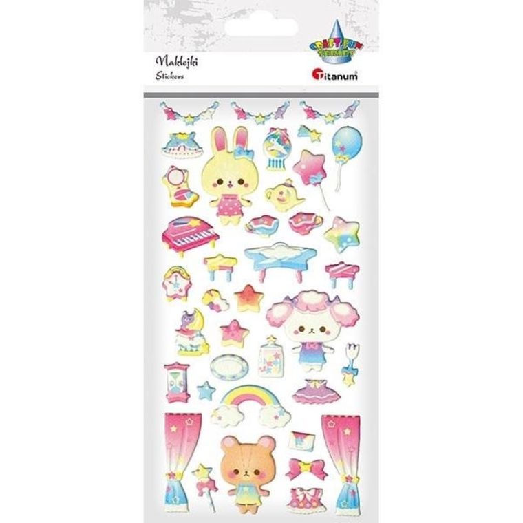 Titanum, naklejki wypukłe dla dziewczynki