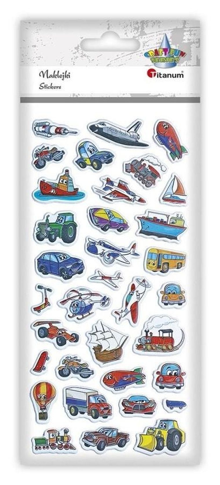 Titanum, naklejki wypukłe, miękkie, pojazdy