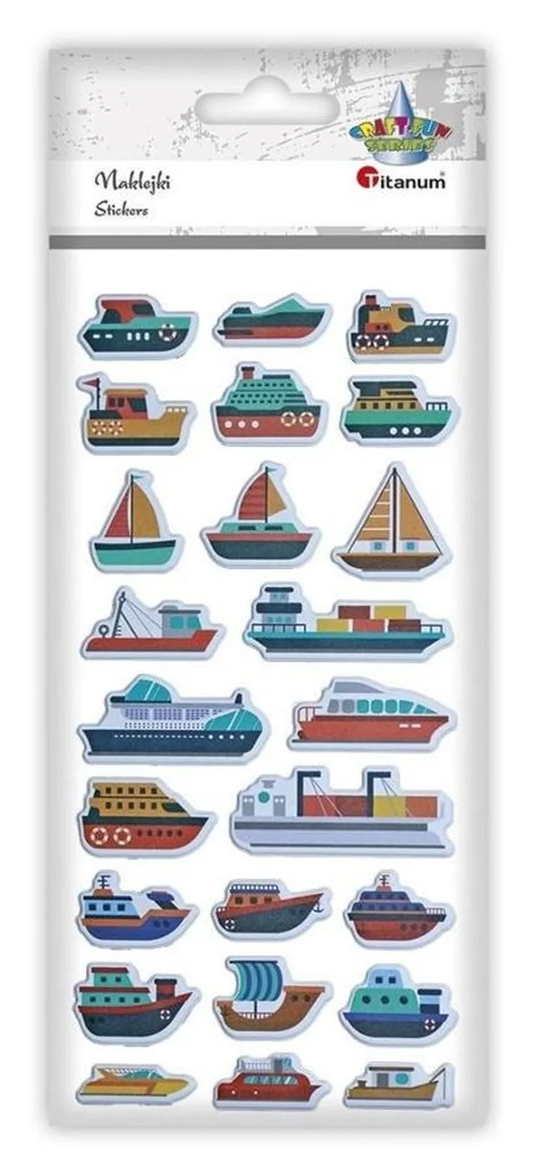 Titanum, naklejki wypukłe, miękkie, statki