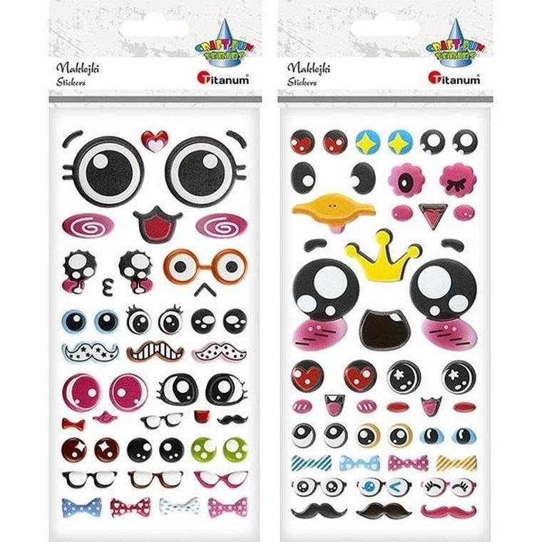 Titanum, naklejki wypukłe, oczy