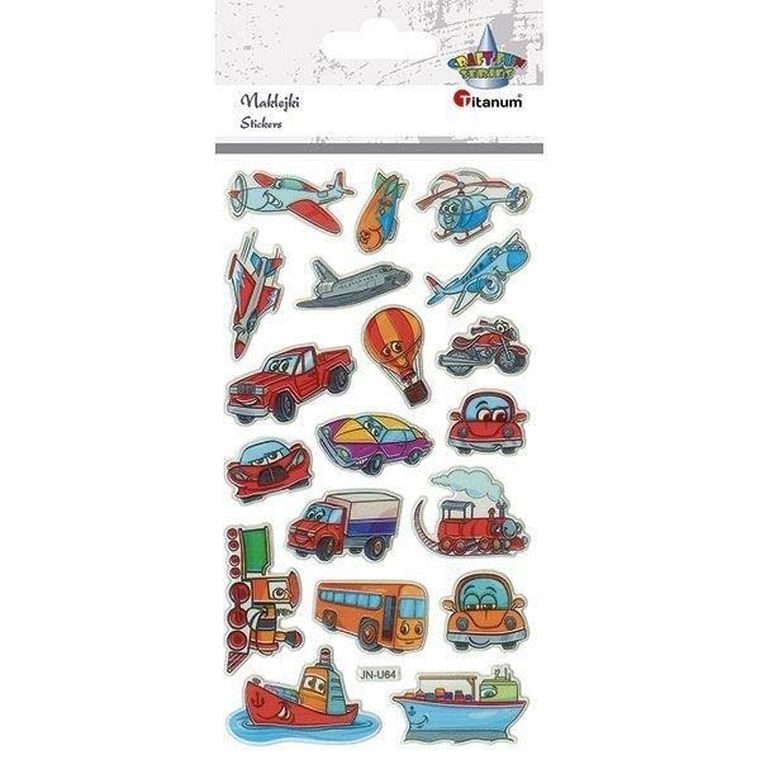 Titanum, naklejki wypukłe, pojazdy