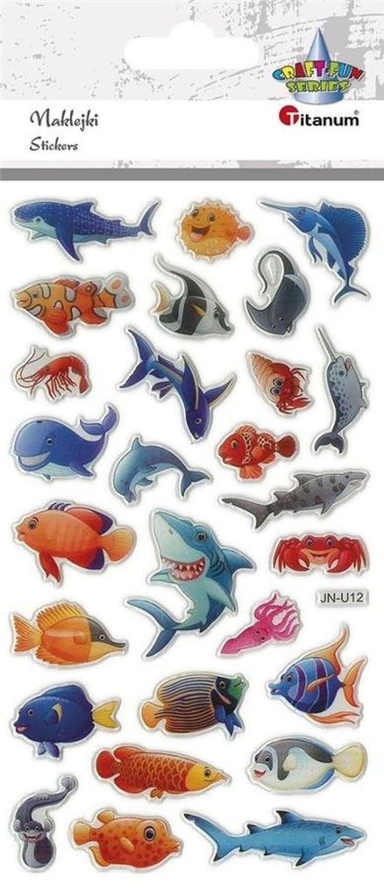 Titanum, naklejki wypukłe, stworzenia morskie