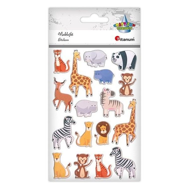 Titanum, naklejki wypukłe, zwierzęta afrykańskie