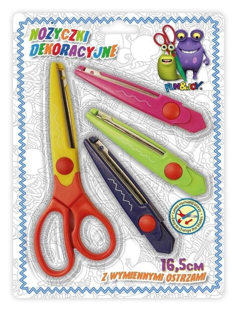 Titanum, nożyczki dekoracyjne, 16.5cm + 3 ostrza