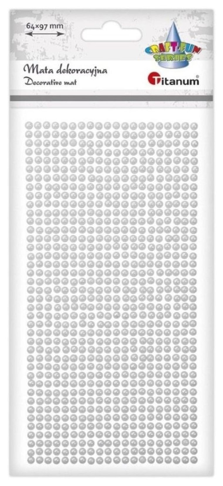 Titanum, ozdobne kryształki, białe, 800 szt.