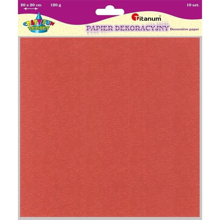Titanum, papier dekoracyjny tłoczony, kwiaty, mix, 10 szt.