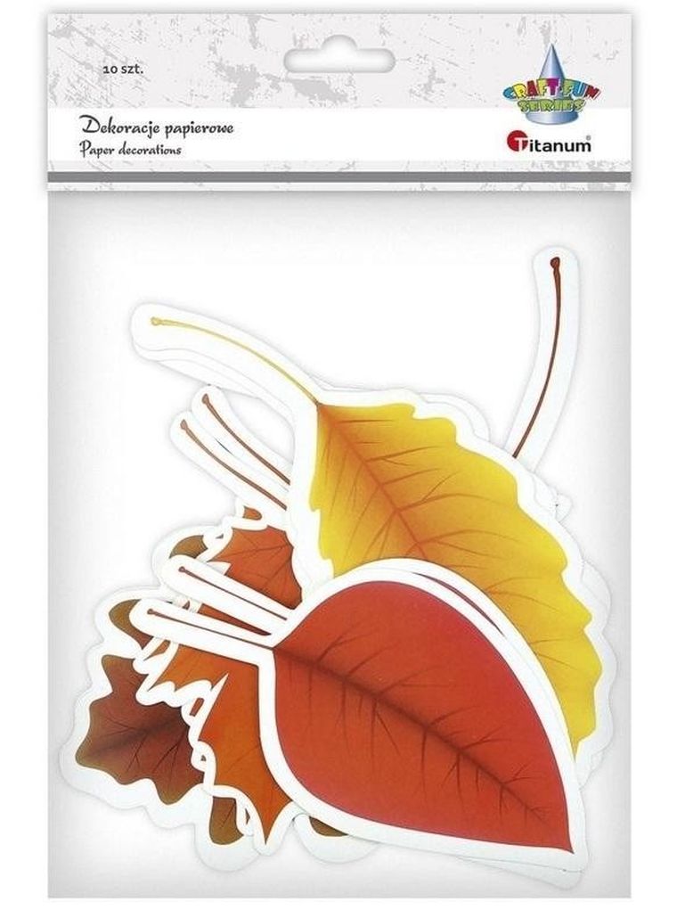 Titanum, papierowe liście, 10 szt.