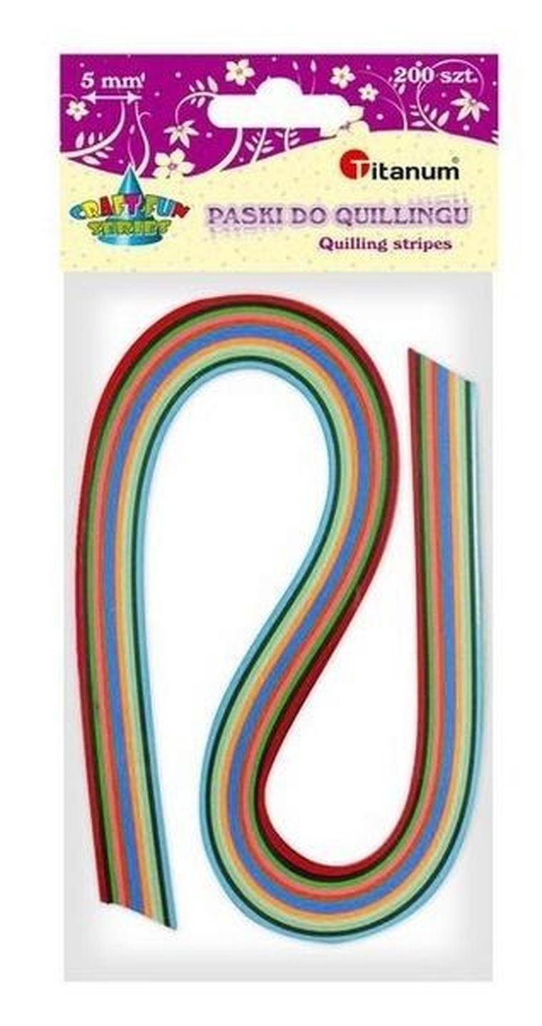 Titanum, paski do quillingu, 5mm, mix, 200 szt.