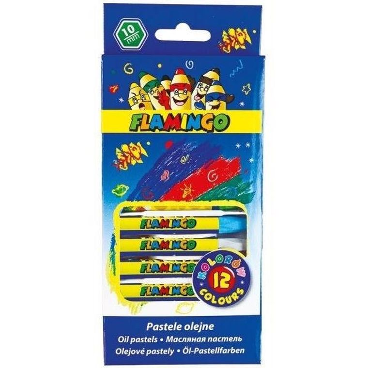 Titanum, pastele olejne sześciokątne, 12 kolorów