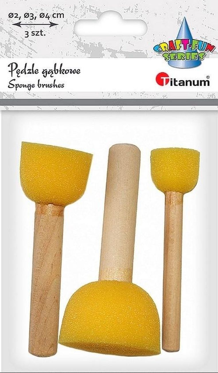 Titanum, pędzelki gąbkowe, 3 szt.