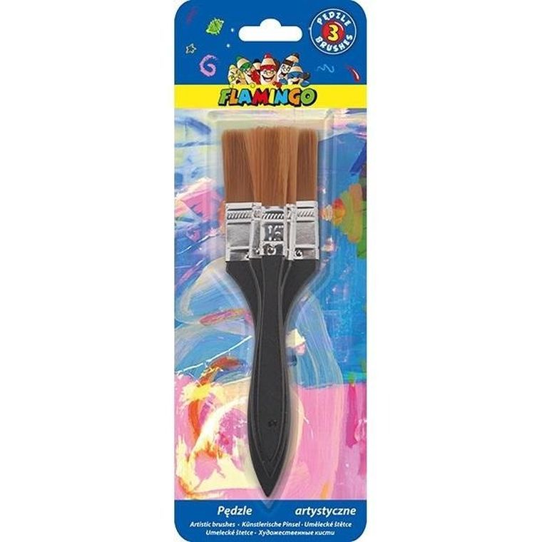 Titanum, pędzle artystyczne, płaskie, 3 szt.