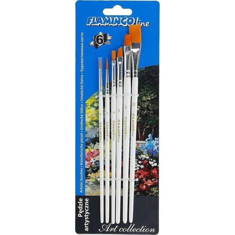 Titanum, pędzle artystyczne, syntetyczne, 6 szt.