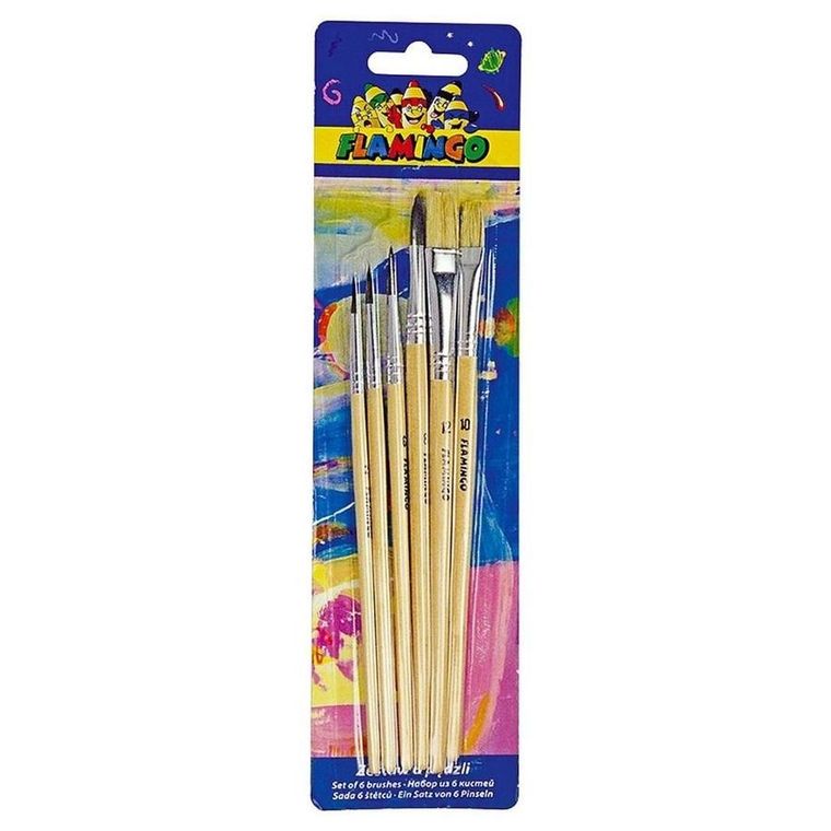 Titanum, pędzle drewniane, 6 szt.