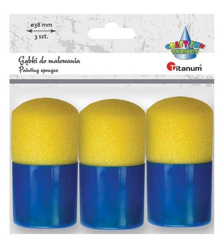 Titanum, pędzle gąbkowe, 38 mm, 3 szt.