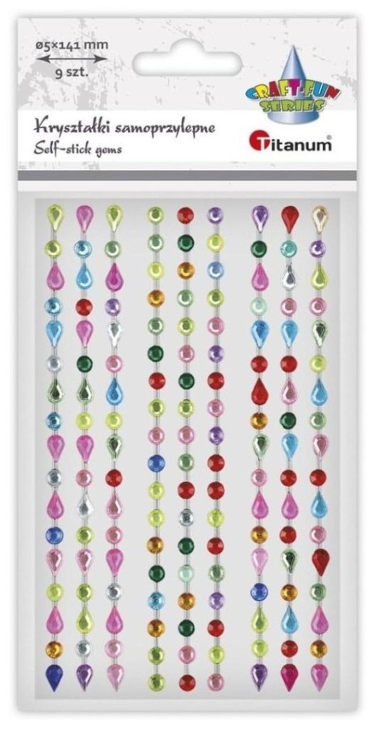 Titanum, perełki samoprzylepne, paski, 9 szt.