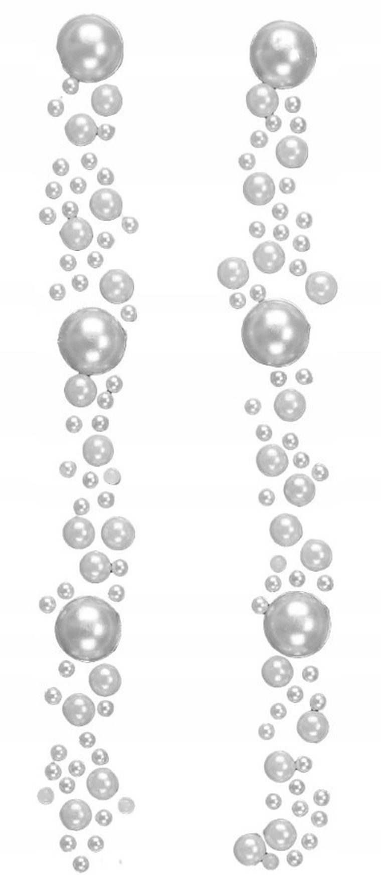 Titanum, perełki samoprzylepne, paski, białe, 2 szt.