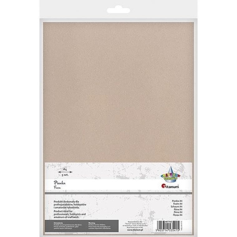 Titanum, pianka cielista A4, 5 szt.