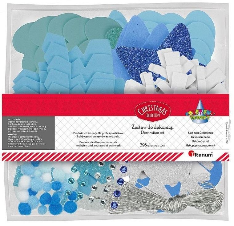 Titanum, piankowy zestaw do dekoracji niebieski