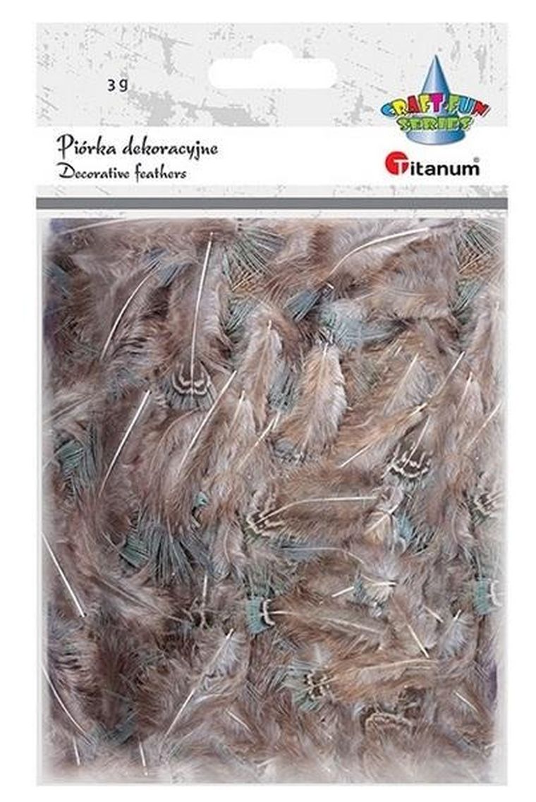 Titanum, piórka półpuch, bażant, brązowo-szare, 3g