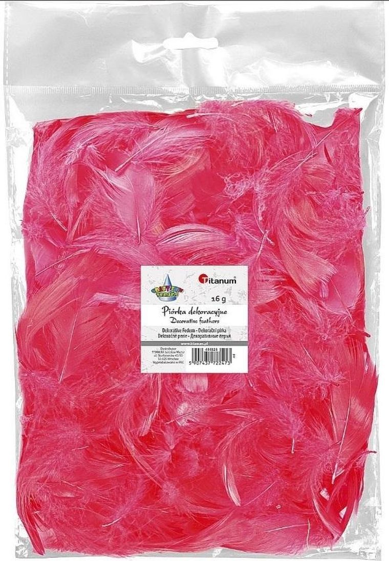Titanum, piórka puch, 16g, czerwone