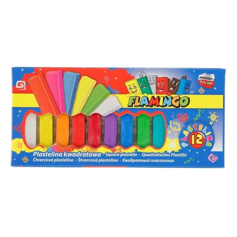 Titanum, plastelina kwadratowa, 12 kolorów