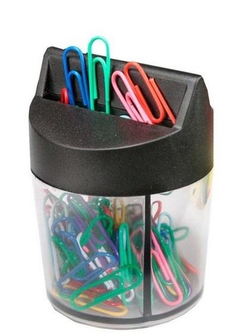 Titanum, spinacze kolorowe w pudełku magnetycznym, 28 mm, 100 szt.