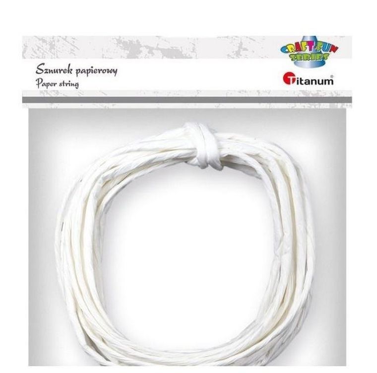Titanum, sznurek papierowy 3.5mmx5m, biały