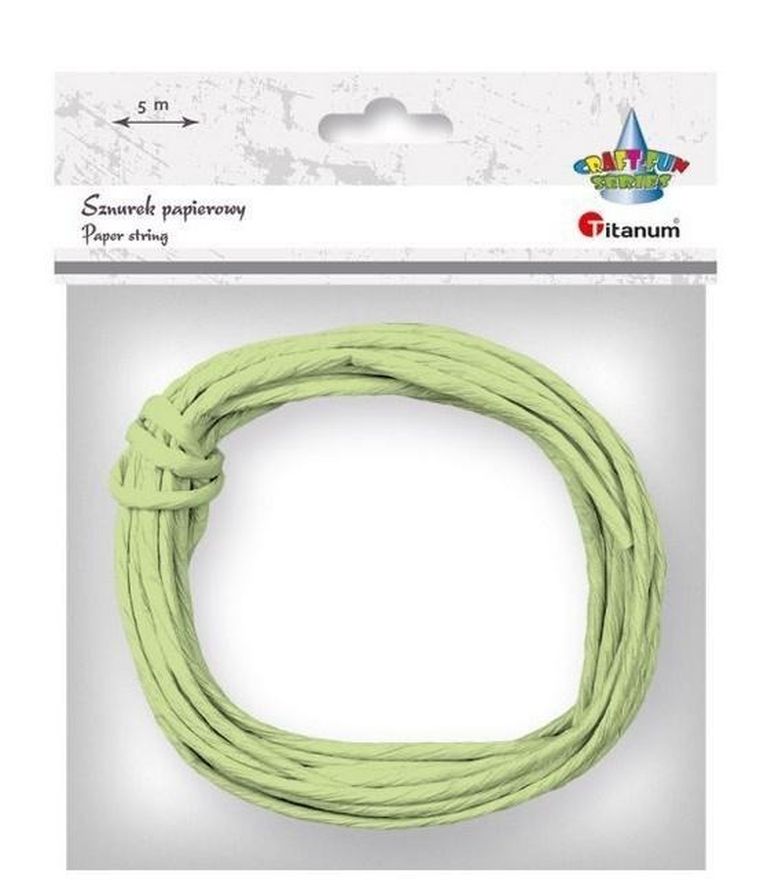 Titanum, sznurek papierowy 3.5mmx5m, jasnozielony