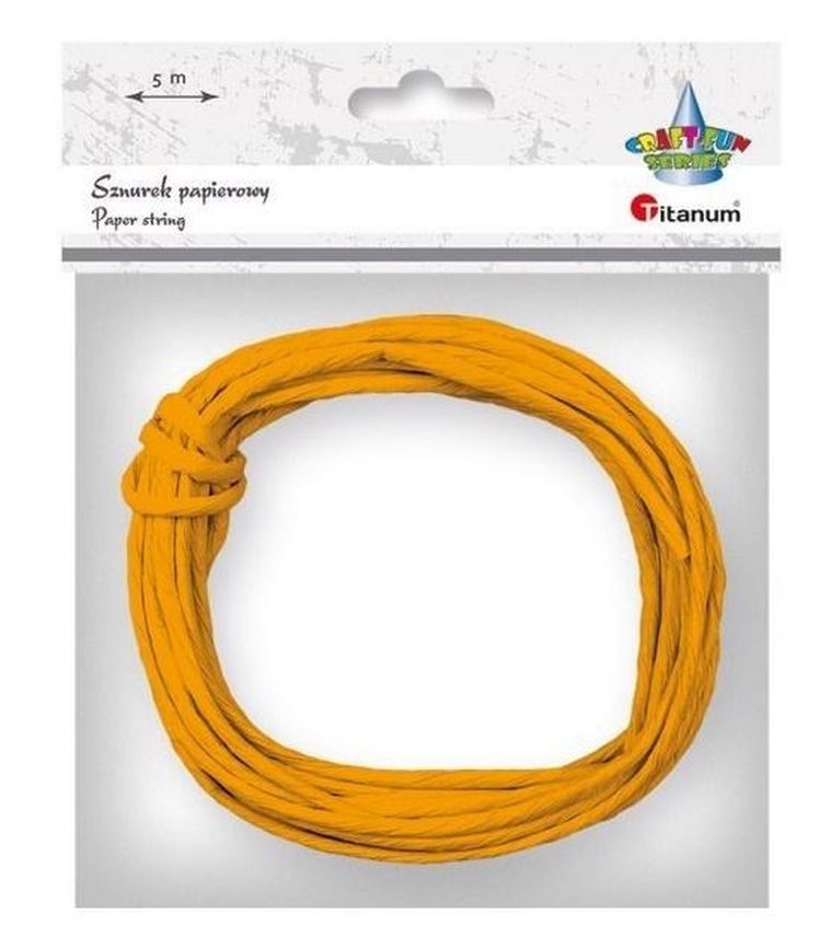 Titanum, sznurek papierowy 3.5mmx5m, pomarańczowy