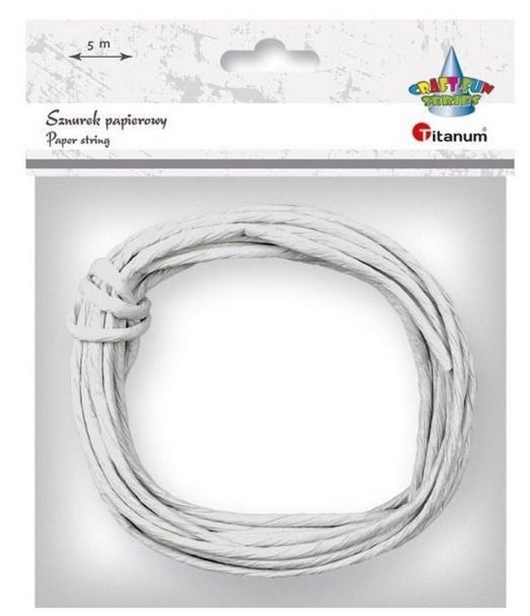 Titanum, sznurek papierowy 3.5mmx5m, szary