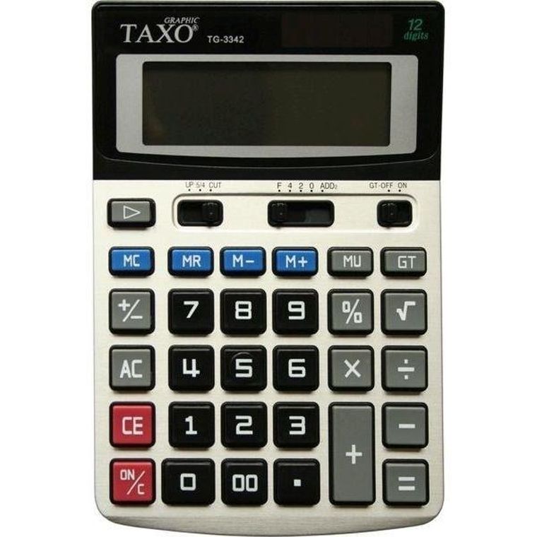 Titanum, Taxo, kalkulator biurowy, 12-pozycyjny, srebrny, TG-3342