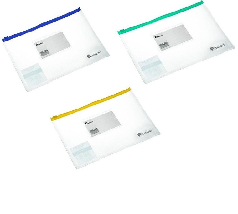 Titanum, teczka A4 na suwak, transparentna, 1 szt.