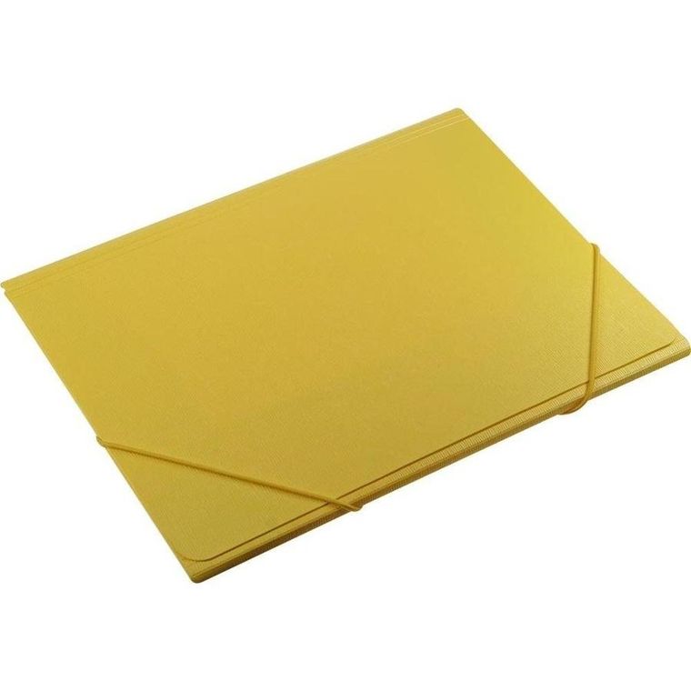 Titanum, teczka A4 z gumką, faktura kory, żółta, 1 szt.