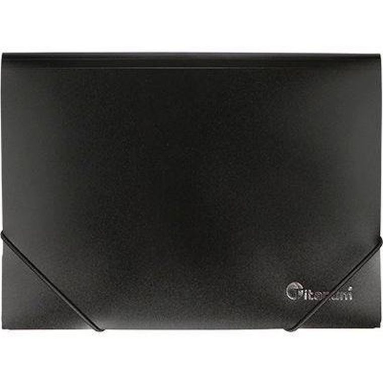 Titanum, teczka A5 z gumką, czarna, 1 szt.