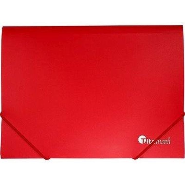 Titanum, teczka A5 z gumką, czerwona, 1 szt.