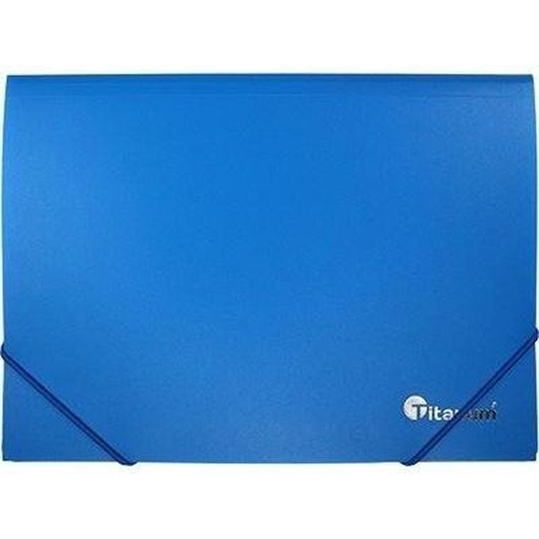 Titanum, teczka A5 z gumką, niebieska, 1 szt.