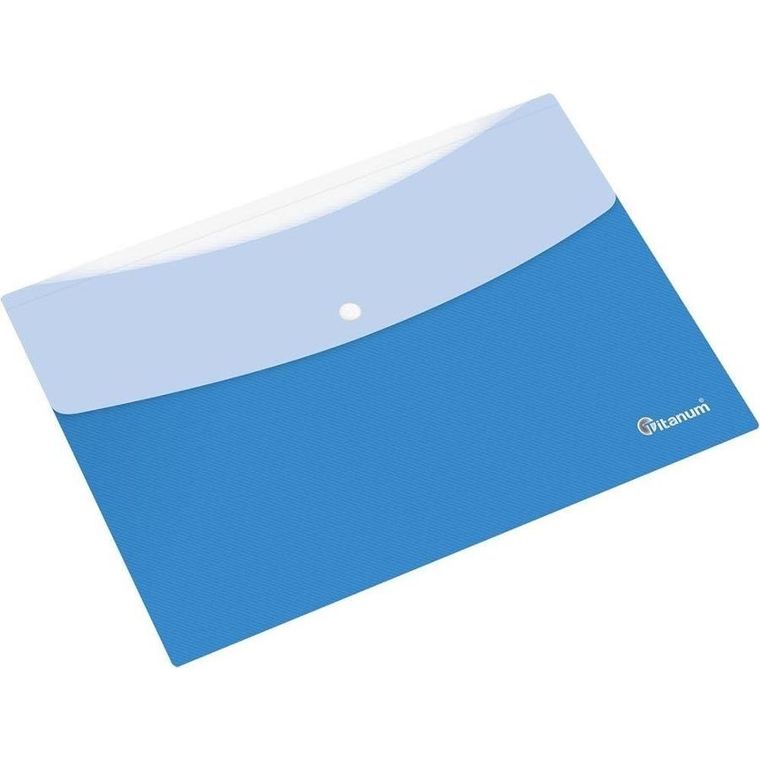 Titanum, teczka kopertowa A4, niebiesko-biała, 1 szt.