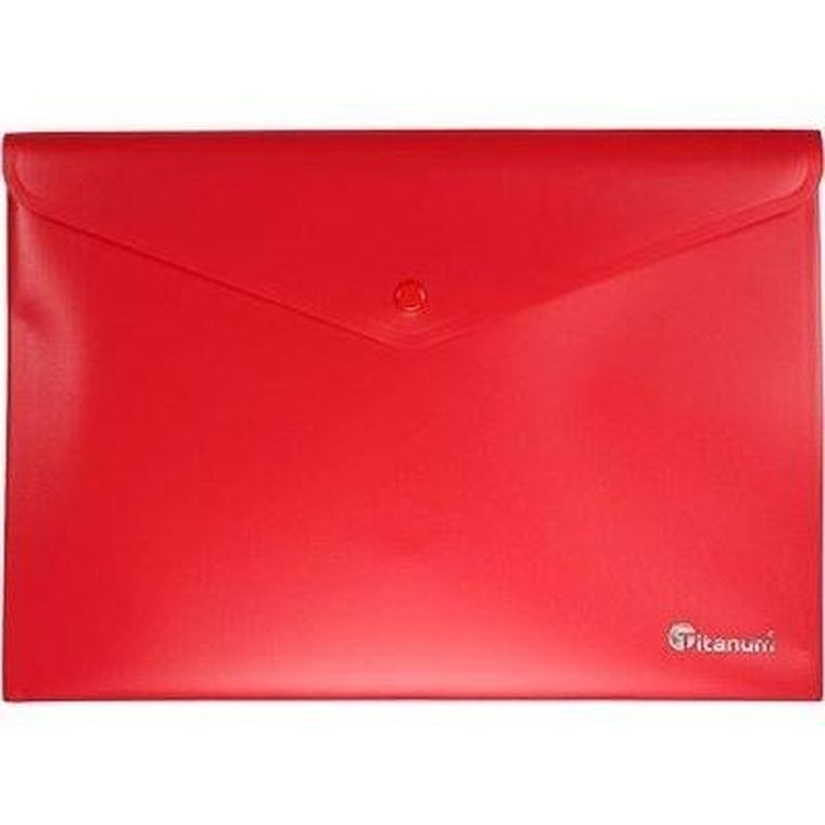 Titanum, teczka kopertowa, A4, pozioma, czerwona, 1 szt.