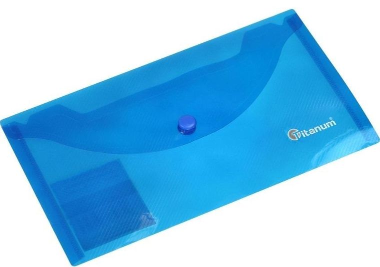 Titanum, teczka kopertowa, transparentna, niebieska, 1 szt.