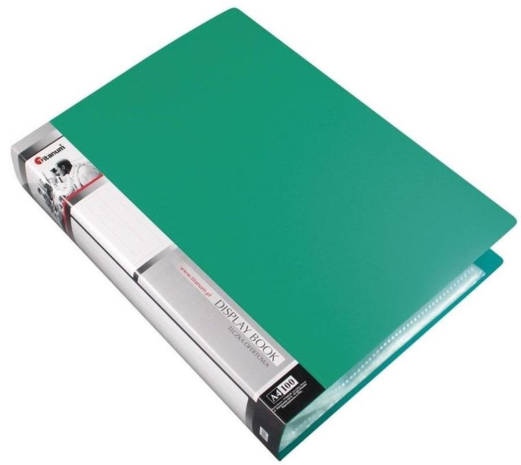 Titanum, teczka ofertowa A4, 100 koszulek, zielona, 1 szt.