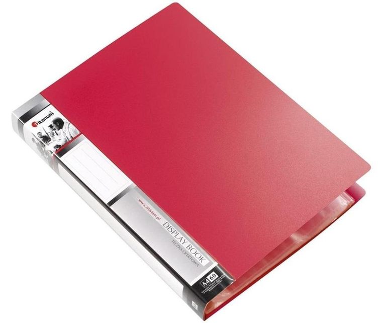 Titanum, teczka ofertowa A4, 60 koszulek, czerwona, 1 szt.