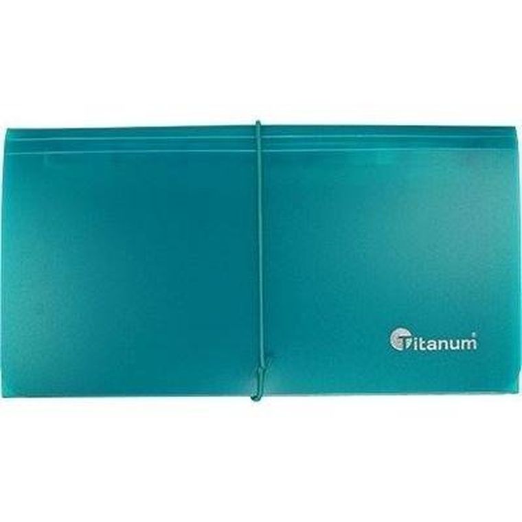 Titanum, teczka segregująca, 13 przegródek, turkusowa, 1 szt.